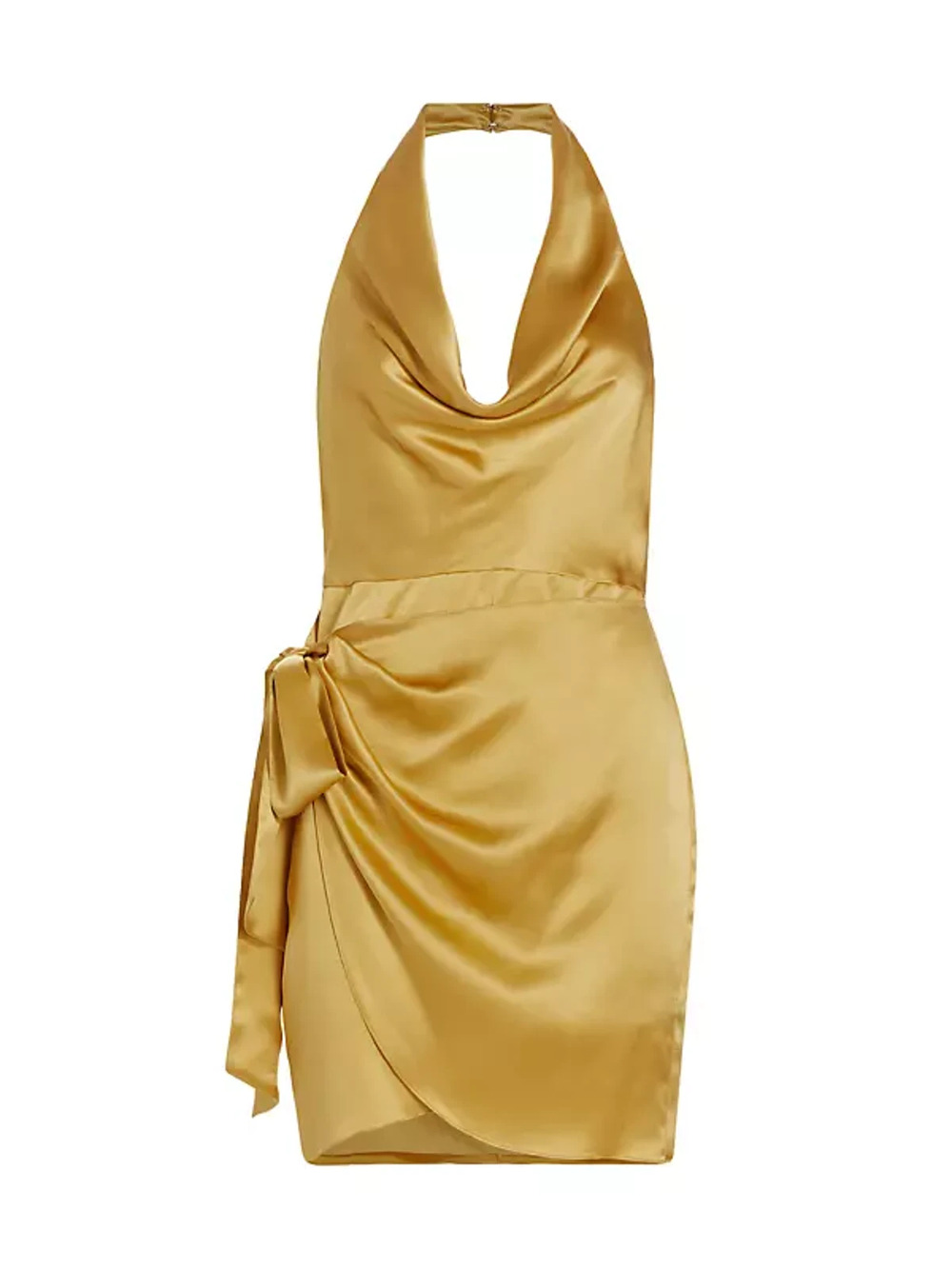 Amanda Uprichard Silk Martine Minidress M Gold